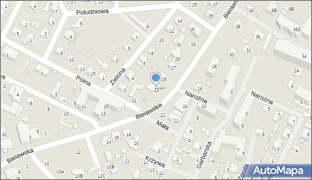 Konstancin-Jeziorna, Bielawska, 23, mapa Konstancin-Jeziorna