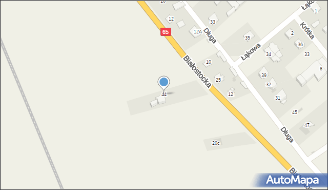 Koszarówka, Białostocka, 44, mapa Koszarówka