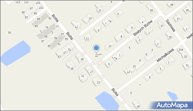 Kowale, Białych Bzów, 12, mapa Kowale
