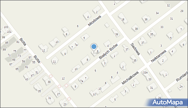 Kowale, Białych Bzów, 6a, mapa Kowale