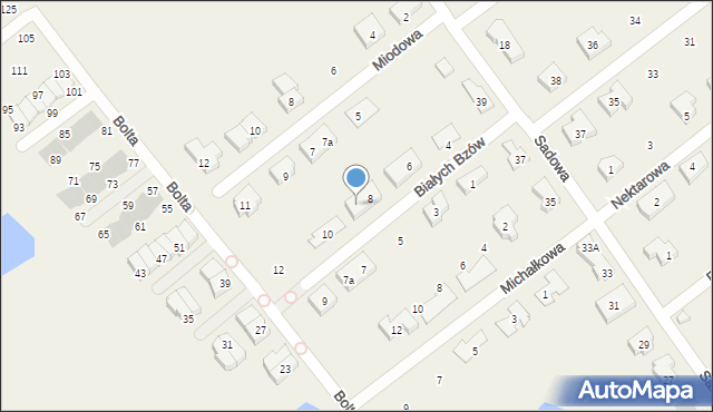 Kowale, Białych Bzów, 8a, mapa Kowale