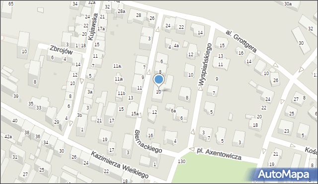 Kraków, Biernackiego Edmunda, 10, mapa Krakowa