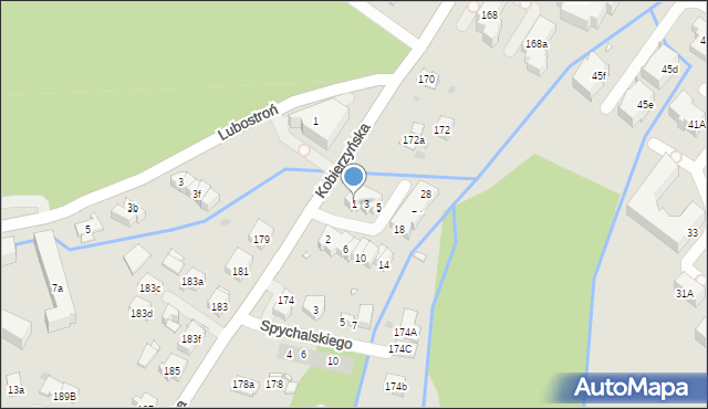 Kraków, Bieniarzówny Janiny, prof., 1, mapa Krakowa