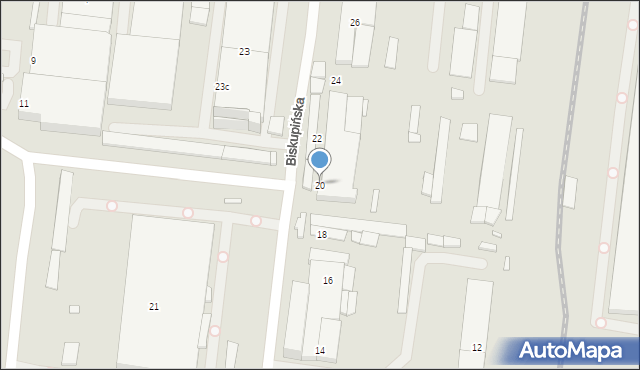 Kraków, Biskupińska, 20, mapa Krakowa