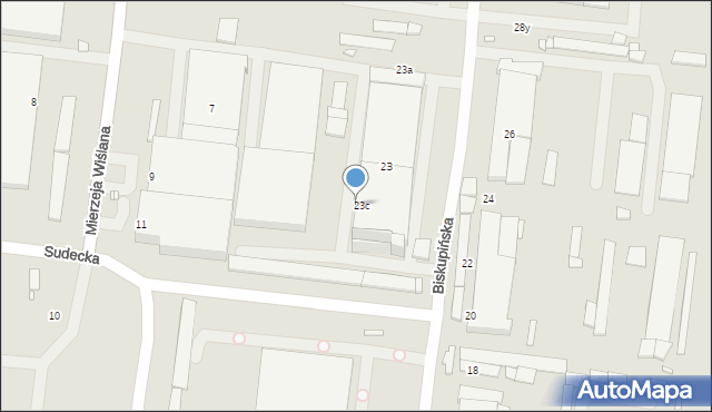 Kraków, Biskupińska, 23d, mapa Krakowa