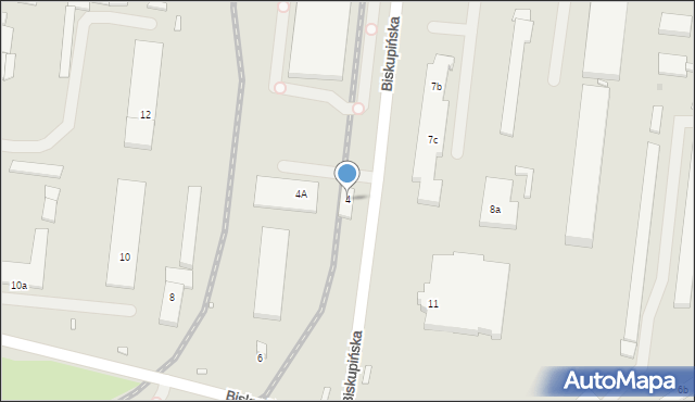 Kraków, Biskupińska, 4, mapa Krakowa