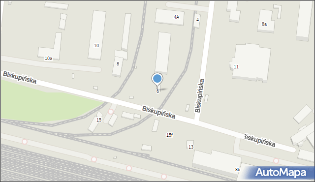 Kraków, Biskupińska, 6, mapa Krakowa