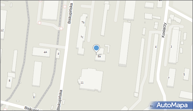 Kraków, Biskupińska, 9, mapa Krakowa