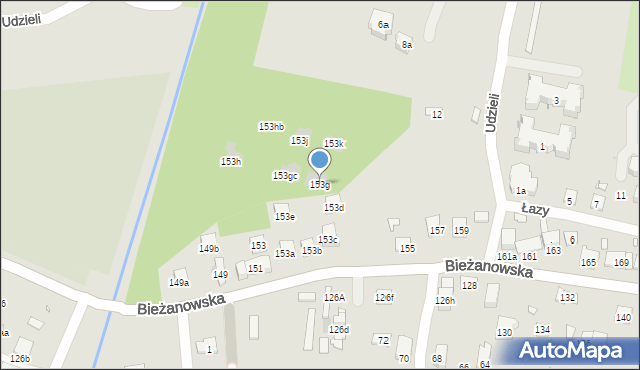 Kraków, Bieżanowska, 153g, mapa Krakowa