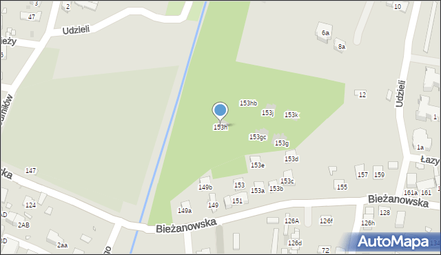 Kraków, Bieżanowska, 153h, mapa Krakowa