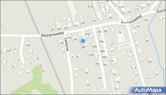 Kraków, Bieżanowska, 256, mapa Krakowa