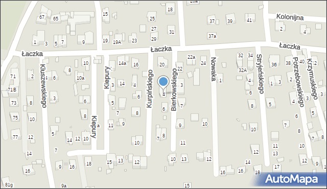 Kraków, Bierkowskiego Ludwika, 4, mapa Krakowa