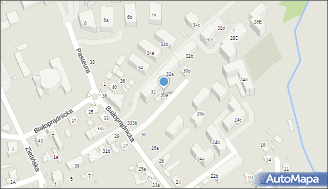 Kraków, Białoprądnicka, 30a, mapa Krakowa