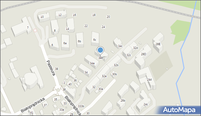 Kraków, Białoprądnicka, 34b, mapa Krakowa