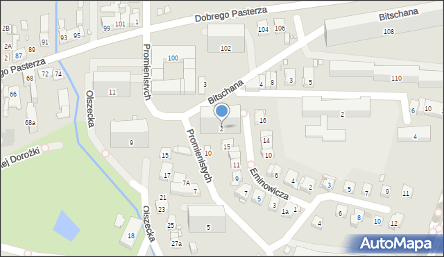Kraków, Bitschana Jurka, 2, mapa Krakowa
