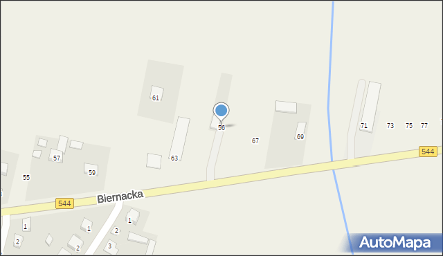 Krasnosielc, Biernacka, 56, mapa Krasnosielc