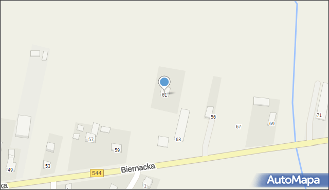 Krasnosielc, Biernacka, 61, mapa Krasnosielc