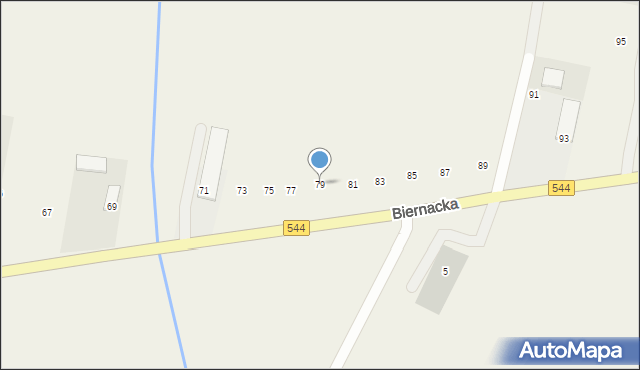 Krasnosielc, Biernacka, 79, mapa Krasnosielc