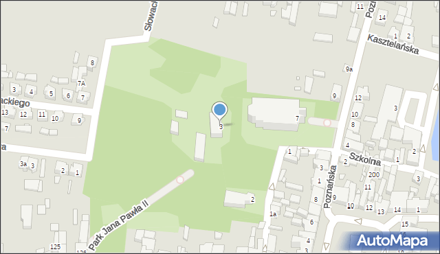 Krobia, Biskupiańska, 3, mapa Krobia