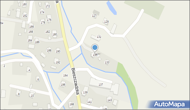 Królik Polski, Bieszczadzka, 135, mapa Królik Polski