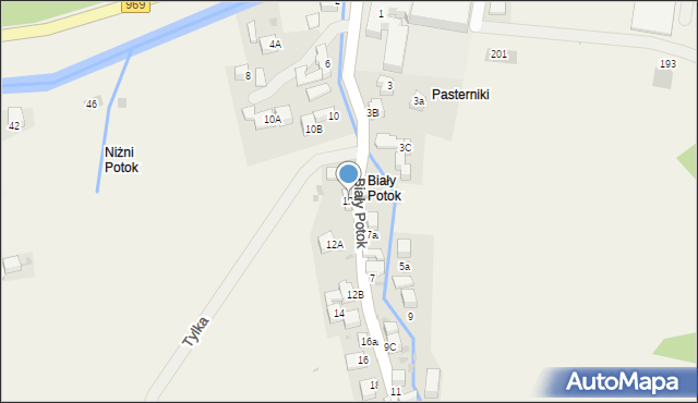 Krościenko nad Dunajcem, Biały Potok, 12, mapa Krościenko nad Dunajcem