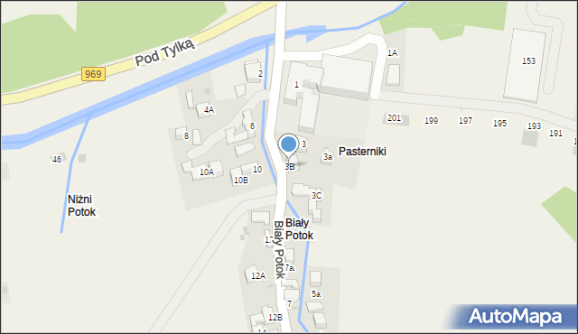 Krościenko nad Dunajcem, Biały Potok, 3B, mapa Krościenko nad Dunajcem