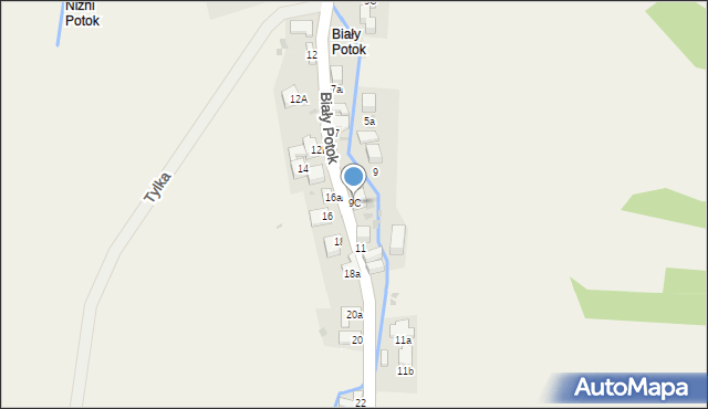 Krościenko nad Dunajcem, Biały Potok, 9C, mapa Krościenko nad Dunajcem