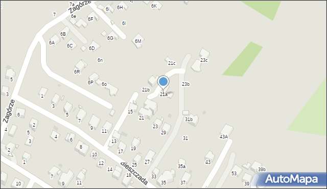 Krosno, Bieszczada Seweryna, 21a, mapa Krosna