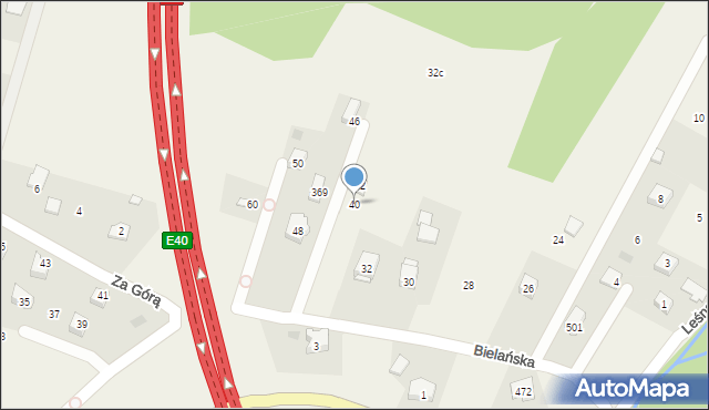 Kryspinów, Bielańska, 40, mapa Kryspinów