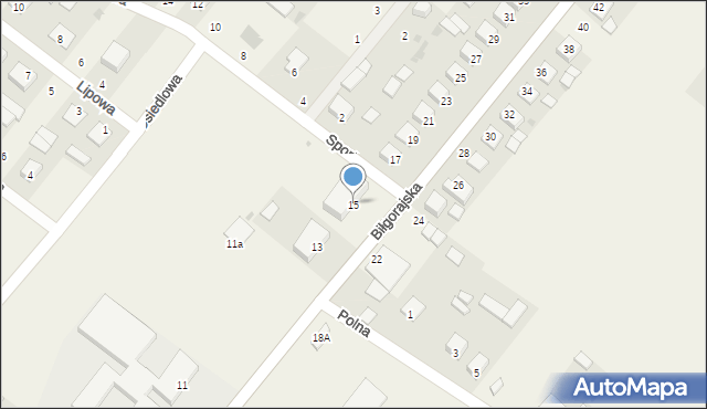 Księżpol, Biłgorajska, 15, mapa Księżpol