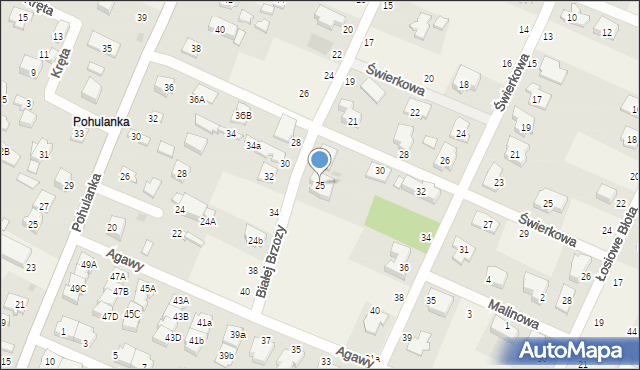 Kwirynów, Białej Brzozy, 25, mapa Kwirynów