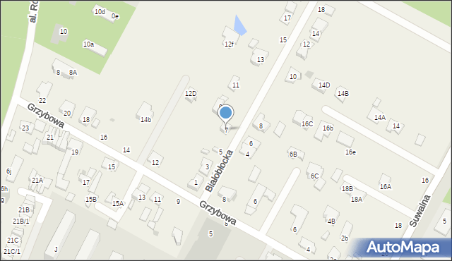 Łajski, Białobłocka, 7, mapa Łajski