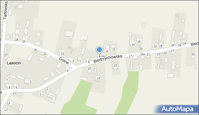 Lasocin, Biedrzychowska, 9, mapa Lasocin