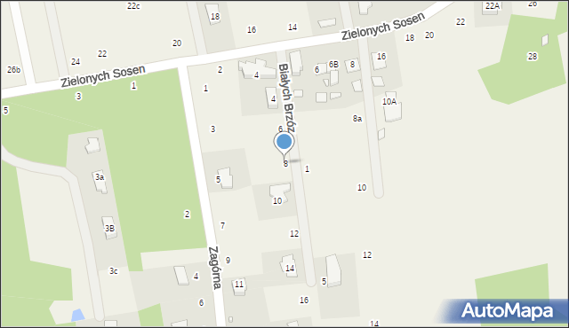 Ławki, Białych Brzóz, 8, mapa Ławki