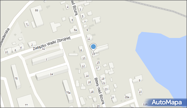 Łęczyca, Bitwy nad Bzurą, 13, mapa Łęczyca