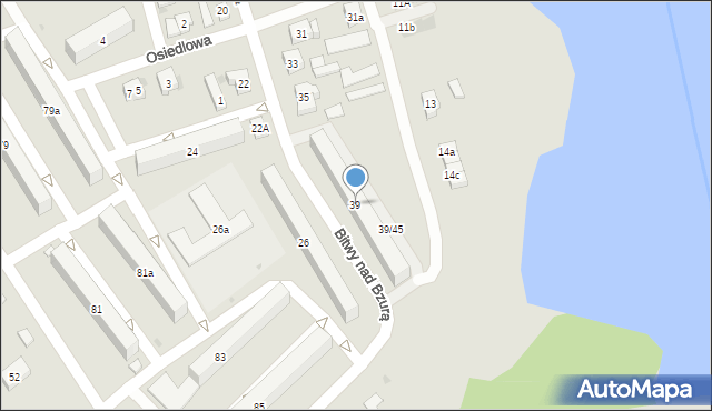 Łęczyca, Bitwy nad Bzurą, 39, mapa Łęczyca