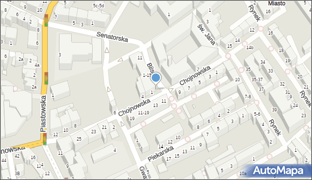 Legnica, Bilsego Benjamina, 3, mapa Legnicy