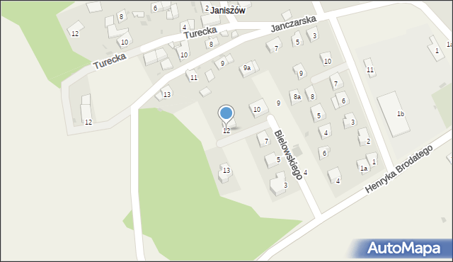 Legnickie Pole, Bielowskiego Augusta, 12, mapa Legnickie Pole