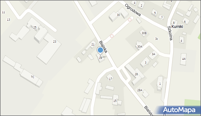 Leśna Podlaska, Bialska, 19, mapa Leśna Podlaska