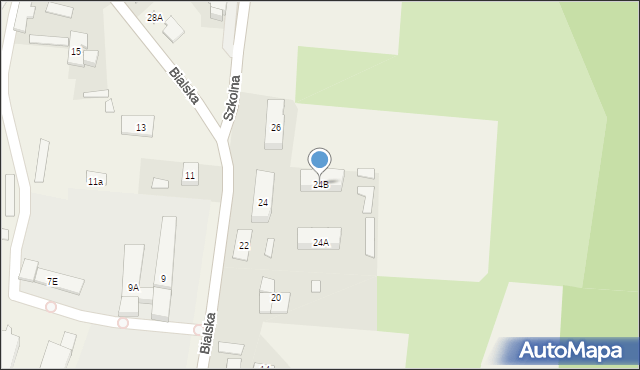Leśna Podlaska, Bialska, 24B, mapa Leśna Podlaska