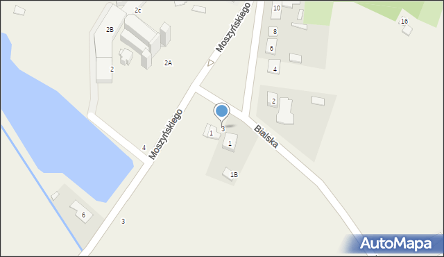 Leśna Podlaska, Bialska, 3, mapa Leśna Podlaska