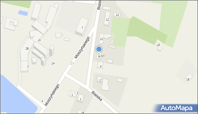 Leśna Podlaska, Bialska, 6, mapa Leśna Podlaska