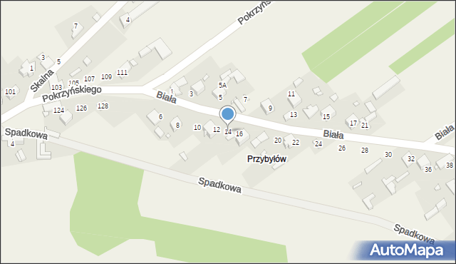 Libidza, Biała, 14, mapa Libidza