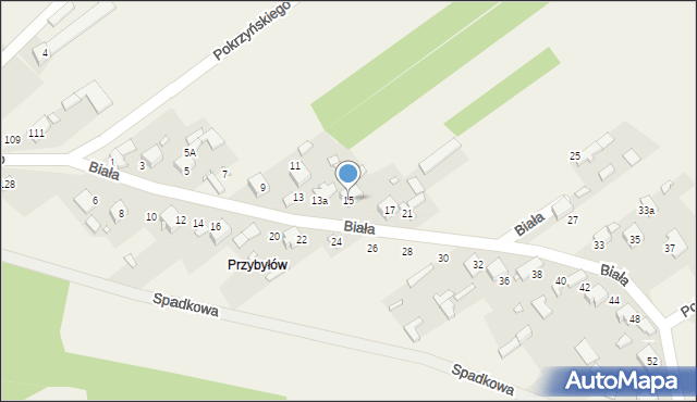 Libidza, Biała, 15, mapa Libidza