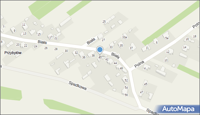 Libidza, Biała, 40, mapa Libidza