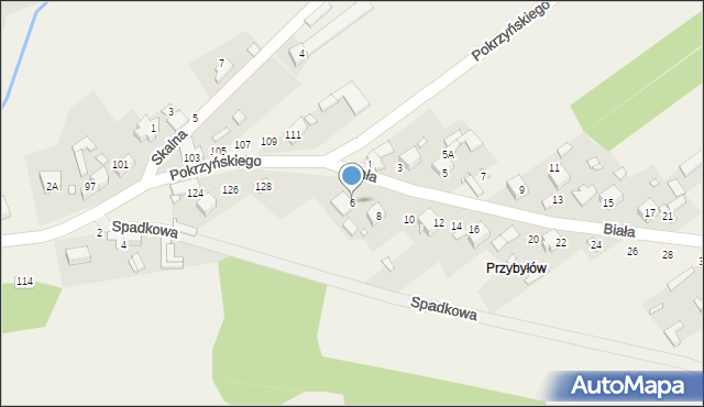 Libidza, Biała, 6, mapa Libidza