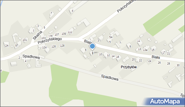 Libidza, Biała, 8, mapa Libidza