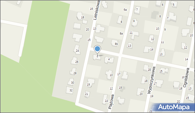 Łochowo, Biwakowa, 2, mapa Łochowo