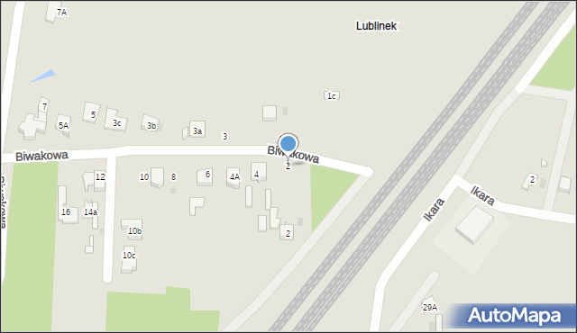 Łódź, Biwakowa, 2, mapa Łodzi