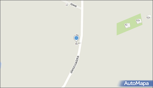 Łódź, Bieszczadzka, 61, mapa Łodzi